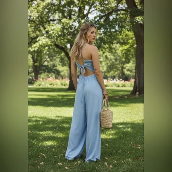 AMERICAN EAGLE Sunchaser Knit Babydoll Jumpsuit - Picture 2 of 5